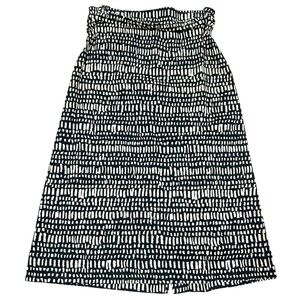 ‘S MaxMara Black & White Abstract Print Wrap Skirt